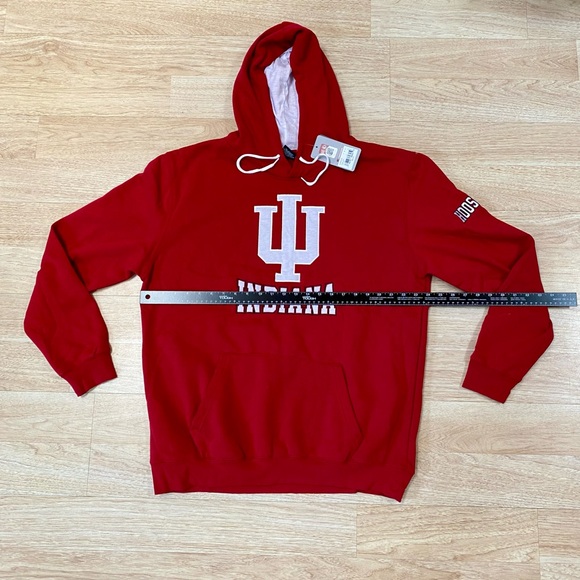 Indiana Hoosiers Hoodie Men’s XL Crimson Cream Pullover Sweatshirt Sportswear - Picture 5 of 10